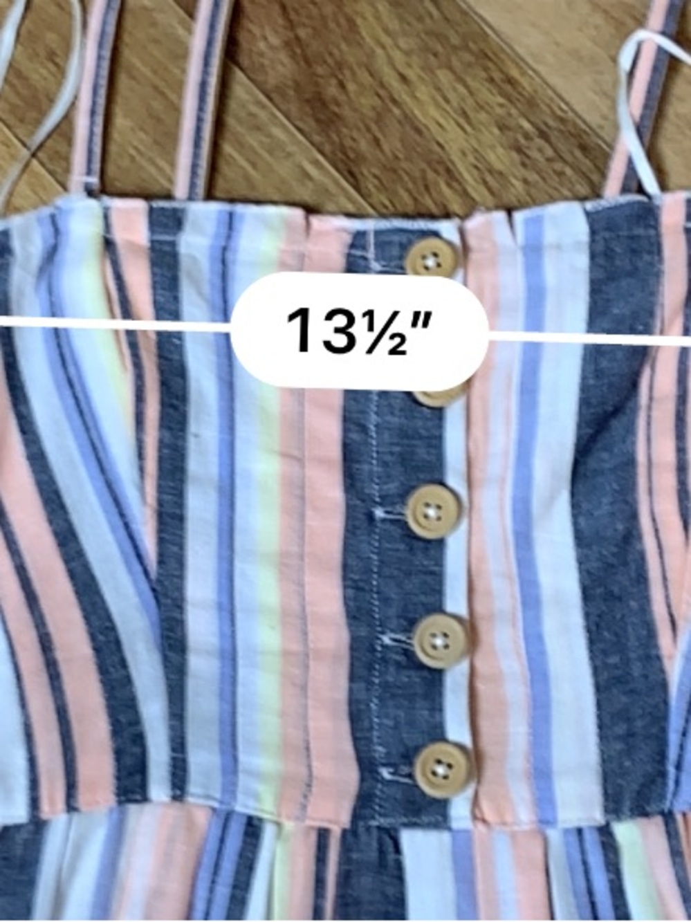 Free People Lilah Stripe Midi Sundress Small Cotton Button Front Pockets - Picture 8 of 12